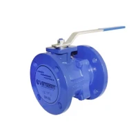 2 Pieces Flanged Full Bore Cast Iron Ball Valve gallery image 1