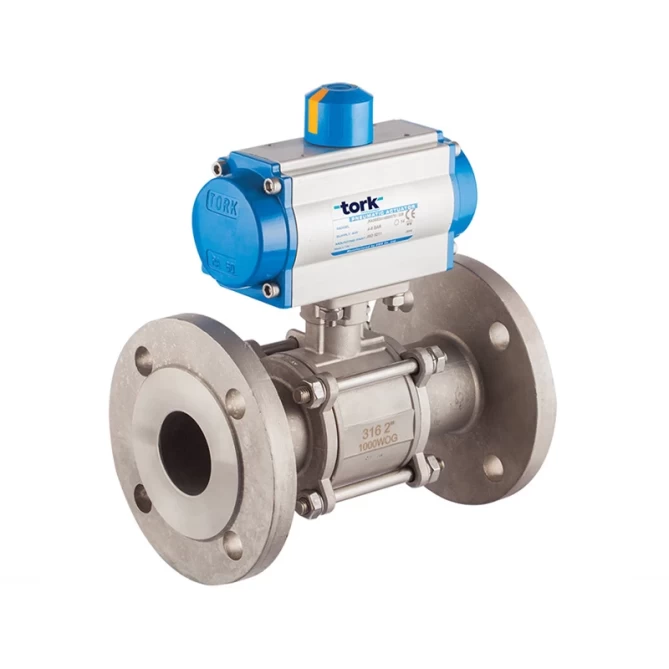 TORK-PAV 905 Pneumatic Actuated Stainless Steel Ball Valve gallery image 1