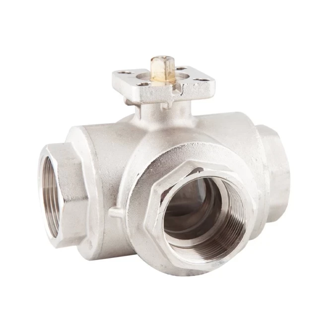 TORK-KV 902 Series Brass Ball Valve 3/2 Way, Free Shaft gallery image 1