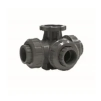 TORK-KV 913-3 Series PVC Ball Valve Threaded 3/2 Way gallery image 1