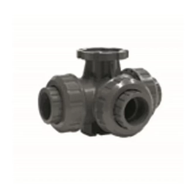 TORK-KV 913-3 Series PVC Ball Valve Threaded 3/2 Way gallery image 1