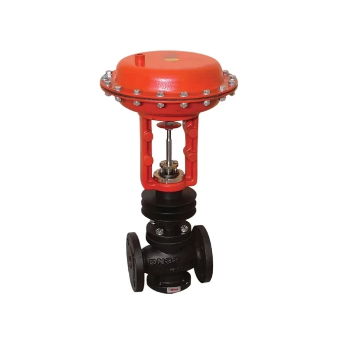 TORK-LDV 908 Serie Proportional, Pneumatisch Gesteuert, 3-Weg Heißöl Kugel Regelventil gallery image 1