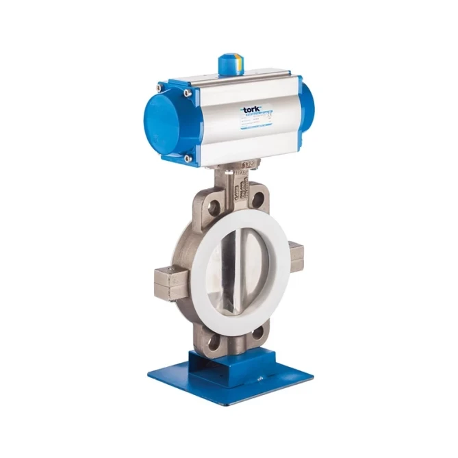 TORK - PAV 807 Pnömatik Aktüatörlü Wafer Kelebek Vana gallery image 1