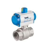 TORK-PAV 901 Pnömatik Aktüatörlü Pirinç Küresel Vana gallery image 1