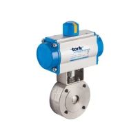 TORK-PAV 909 Pneumatic Actuated Stainless Steel Monoblock Ball Valve gallery image 1