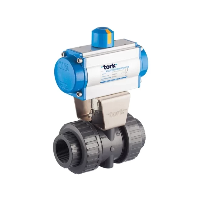 TORK-PAV 913 Pneumatic Actuated PVC Ball Valve gallery image 1
