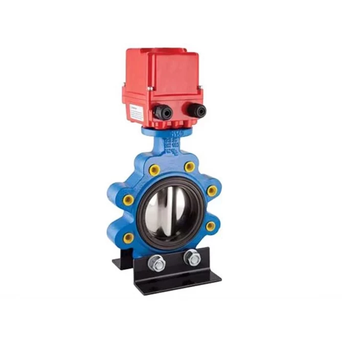 TORK- EAV 805 Elektrik Aktüatörlü Dişli Delikli 1140 Tip Lug Kelebek Vana gallery image 1