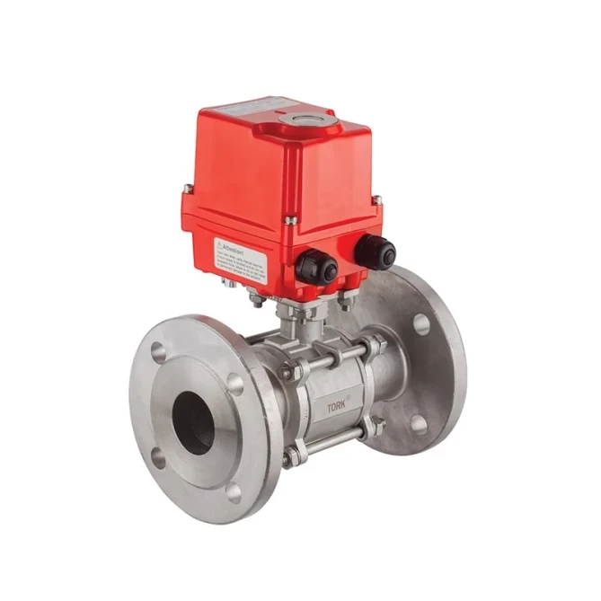 TORK-EAV 905 Paslanmaz Elektrik Aktüatörlü Küresel Vana gallery image 1