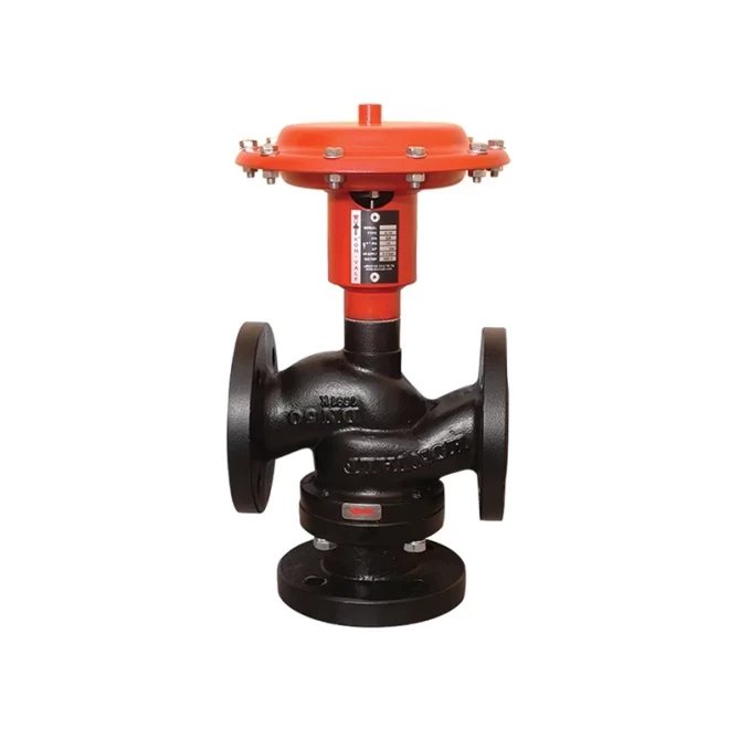 TORK-LDV 902 3 Way On-Off Control Pneumatic Flanged Globe Valve gallery image 1