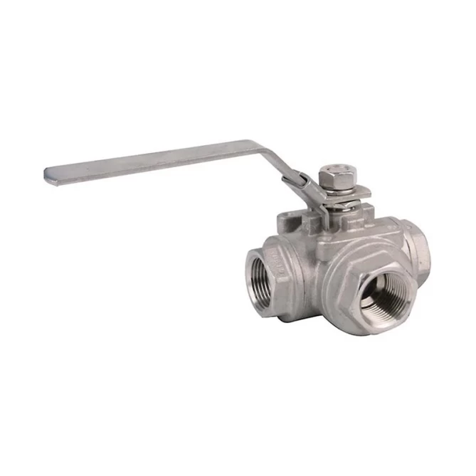 TORK-KV 904K Series Stainless Steel Ball Valve 3/2 Way with Handlevel gallery image 1